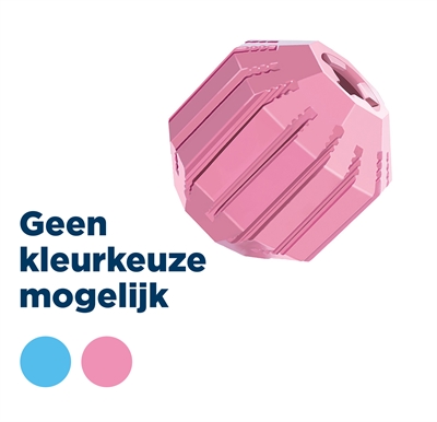 Kong puppy activity rubber bal | roze/lichtblauw, 7-16 kg, 7,5 cm