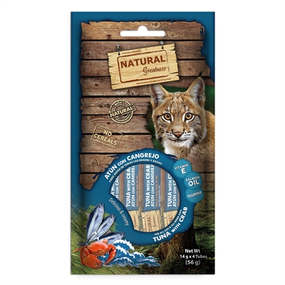 Natural greatness creamy tuna with crab | 4x14 gr - haar & huid support