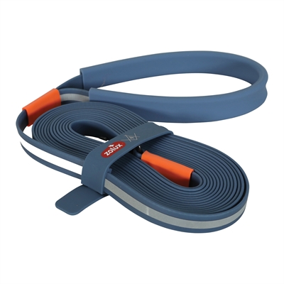 Zolux bvk sleeplijn plat siliconen blauw | 10 mtr x 1,5 cm
