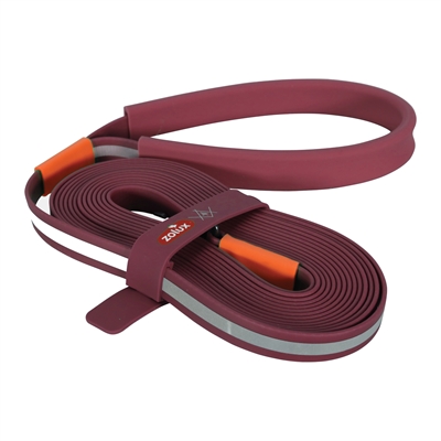 Zolux sleeplijn plat siliconen rood | 15 mtr 1,5 cm