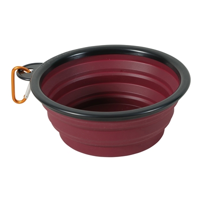 Zolux bvk voerbak opvouwbaar siliconen rood | 17 cm 1 ltr