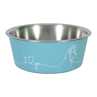 Zolux voerbak hond blauw 12,5 cm 400 ml | zolux love