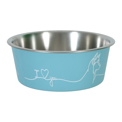 Zolux love voerbak hond blauw | 15 cm 750 ml