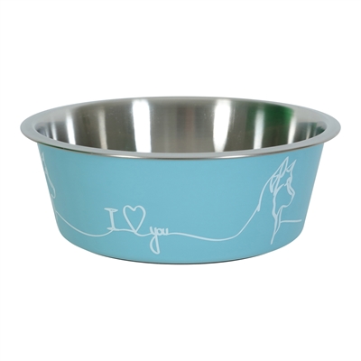 Zolux love voerbak hond blauw | 17,8 cm 1,2 ltr