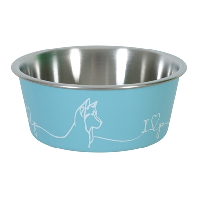 Zolux love voerbak hond blauw | 20,6 cm 1,7 ltr