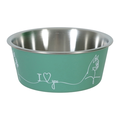 Zolux love voerbak kat groen | 12,5 cm 400 ml