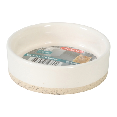 Zolux olaria voerbak keramiek beige | 10,3 cm 100 ml