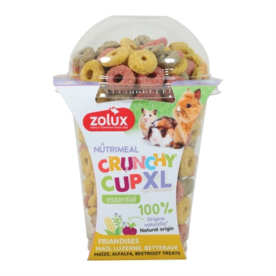 Zolux knaagdieren snack nmeal crunchy cup xl ring 170 gr – natuurlijk