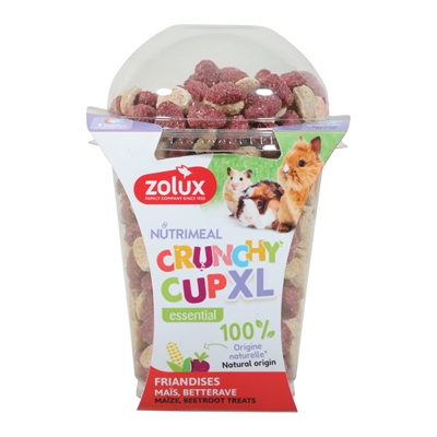 Zolux knaagdier snack nmeal crunchy cup xl hart 220 gr – natuurlijk