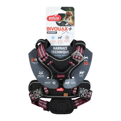 Zolux bvk hondentuig rood | xs 25,5-38x33-43 cm