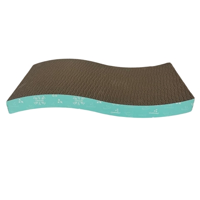 Easypets kat krabpaal wave turquoise | scratcher voor katten