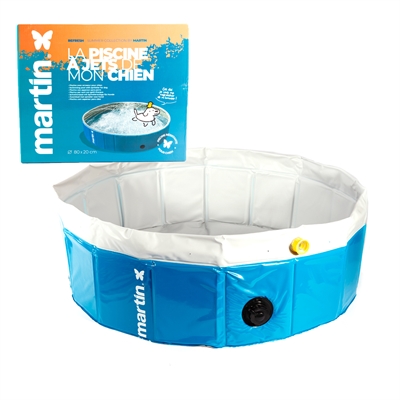 Martin pool met jets blauw/wit | 80x20 cm