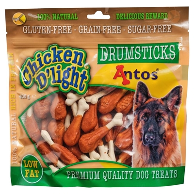 Antos hondenkauwsnacks chicken d'light drumsticks 400 gr – graanvrij
