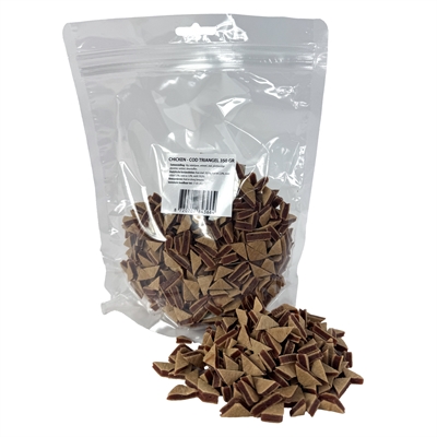I am honden snack i am chicken & codfish 350 gr – triangelvorm