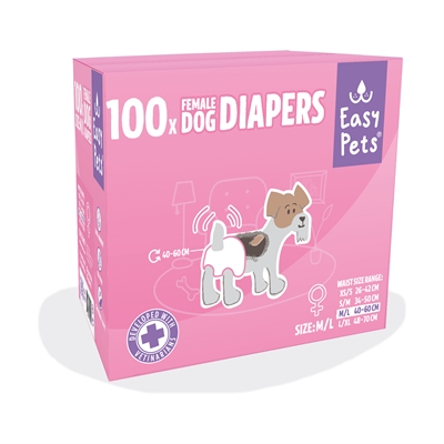 Easypets hondenluiers teef | m/l 100 st