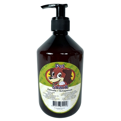 Petsnack zalmolie met schapenvet 500 ml – hondenvoeding