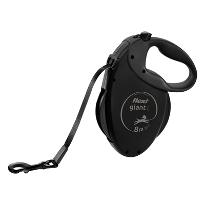 Flexi rollijn giant tape black edition 8 mtr – zwart