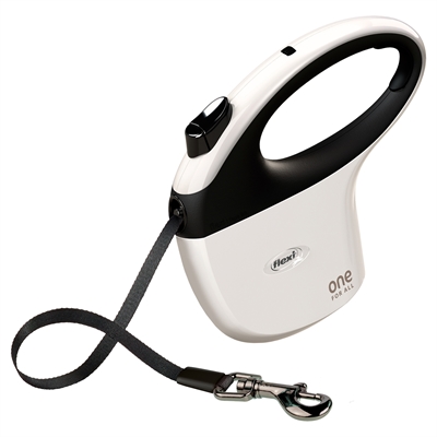 Flexi rollijn one wit / zwart 5 m – tot 30 kg