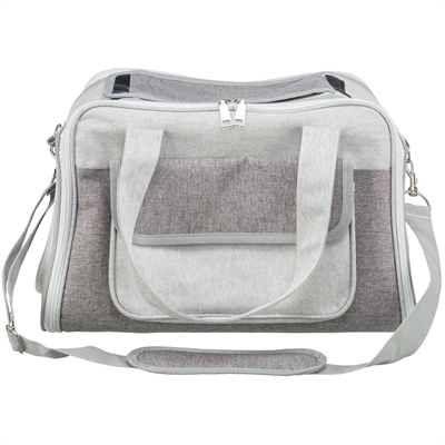 Trixie hondentas libby grijs 42×25×27 cm – comfortabele draagtas