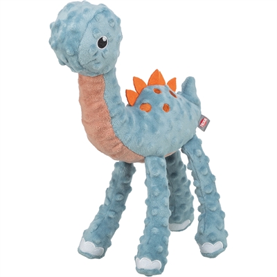 Trixie hondenknuffel dinosaurus gerecycled pluche 38×20 cm – blauw