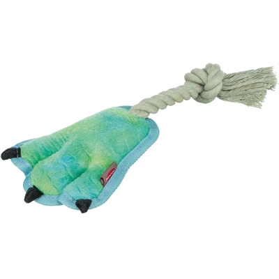 Trixie hondenspeeltje dierenpoot met touw groen 35×22 cm – pluche