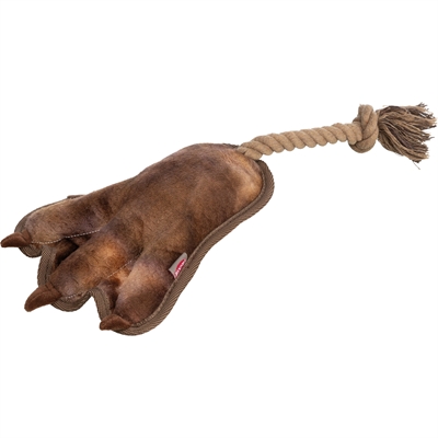 Trixie hondenspeeltje dierenpoot met touw bruin 35 cm – pluche