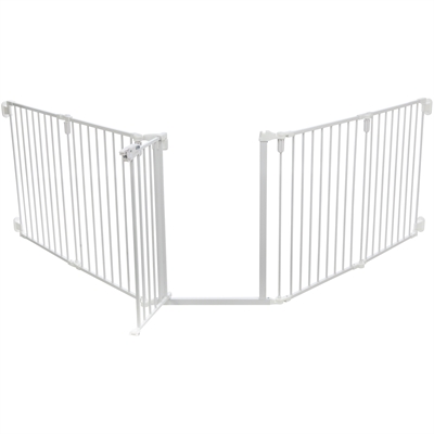 Trixie afsluithek metaal 5-delig wit 62,5-300×76,5 cm – veiligheid