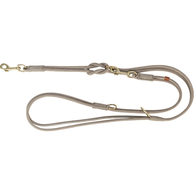 Trixie hondenriem pure lichtgrijs 200×1 cm – verstelbaar leer