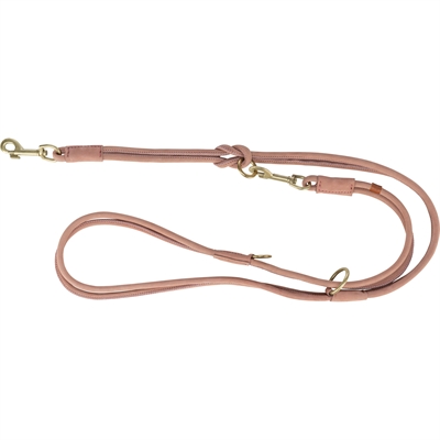 Trixie hondenriem 200×1 cm – verstelbaar roze nubuckleer
