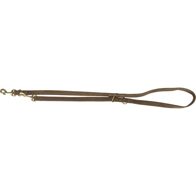 Trixie hondenriem pure leer bruin s-m 200×1,5 cm – verstelbaar