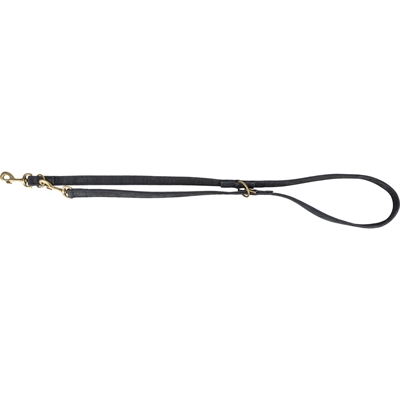 Trixie hondenriem pure leer verstelbaar zwart m-l 200×2 cm
