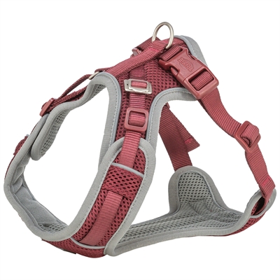 Trixie hondentuig premium flexmesh sangria m 58-80×2 cm – rood