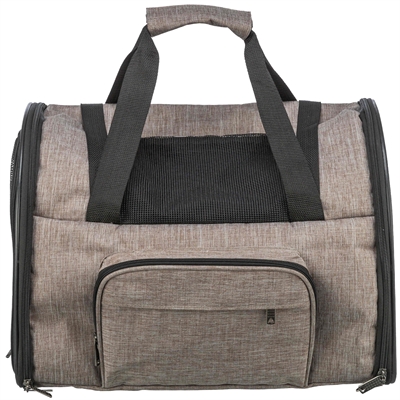 Trixie hondentas rugtas shiva bruin/beige 41×21×30 cm – multifunctioneel