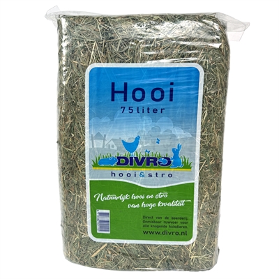 Merkloos hooi 4×2,5 kg – rijk aan vezels voor konijnen en cavia's
