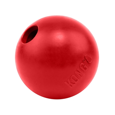 Kong hondenbal kong classic bal met gat 9×9 cm – rubberen speeltje