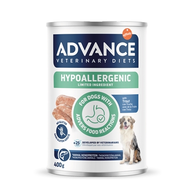 Advance veterinary diet hypoallergene trout hondenvoer 6x400 gr – glutenvrij