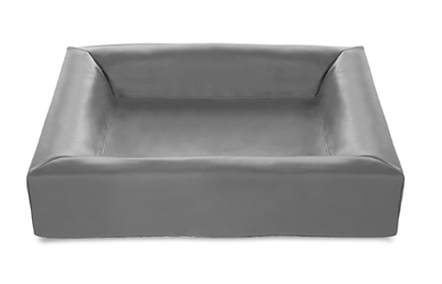 Bia bia bed kunstleer hondenmand grijs | bia-2 60x50x12,5 cm