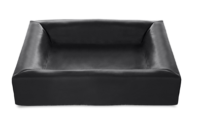 Bia bia bed kunstleer hoes hondenmand | zwart 60x50x12,5 cm