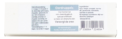 Dierendrogist oordruppels hond/kat | 20 ml