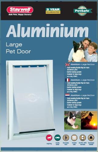 Petsafe hondenluik aluminium wit | tot 45 kg