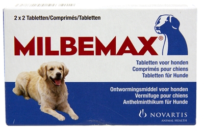 Milbemax tablet ontworming hond | 10-50 kg 4 tbl