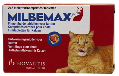 Milbemax tablet ontworming kat | 2-8 kg 4 tbl