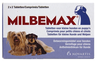 Milbemax tablet ontworming puppy / kleine hond | 0,5-10 kg 4 tbl