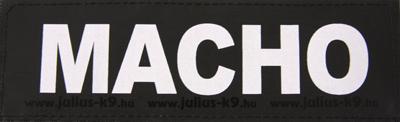 Julius k9 labels voor power-harnas / tuig macho