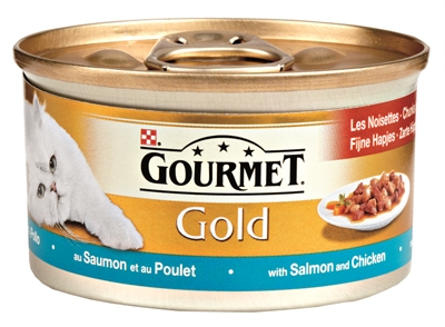 Gourmet gourmet gold fijne hapjes zalm/kip | 24x85 gr