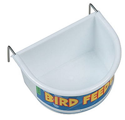 Happy pet voerbak half rond wit | large 11,5x8,5x6,5 cm