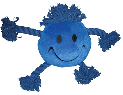Happy pet pluche smiley blauw | 29x26x8 cm
