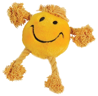 Happy pet happy faces pluche knuffel smiley geel | 29x26x8 cm