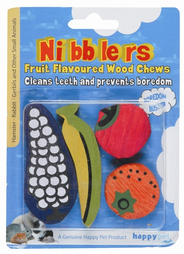 Happy pet nibblers fruit | 4 st. 8,5x4x1 cm