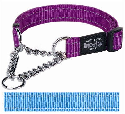 Rogz for dogs fanbelt halsband | turquoise 20 mm, 34-56 cm